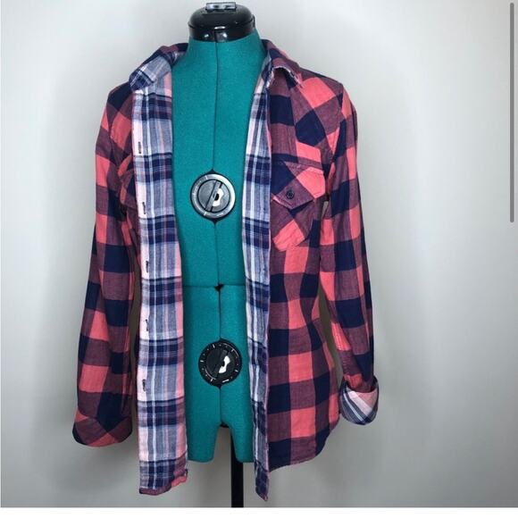 Rails Kendra check plaid button up shirt in red and blue - Picture 5 of 7